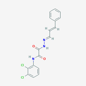 molecular formula C17H13Cl2N3O2 B12035595 N-(2,3-Dichlorophenyl)-2-oxo-2-(2-(3-phenyl-2-propenylidene)hydrazino)acetamide CAS No. 477733-97-4