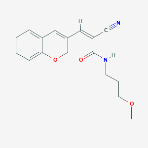 molecular formula C17H18N2O3 B12035601 3-(2H-Chromen-3-YL)-2-cyano-N-(3-methoxypropyl)-2-propenamide 