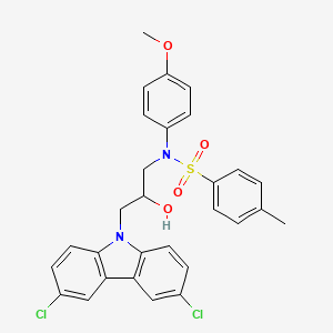 N-[3-(3,6-dichloro-9H-carbazol-9-yl)-2-hydroxypropyl]-N-(4-methoxyphenyl)-4-methylbenzenesulfonamide