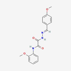 2-(2-(4-Methoxybenzylidene)hydrazino)-N-(2-methoxyphenyl)-2-oxoacetamide