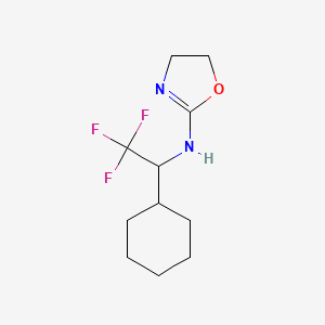 molecular formula C11H17F3N2O B1203564 (-)-N-(1-Cyclohexyl-2,2,2-trifluoroethyl)-4,5-dihydrooxazol-2-amine CAS No. 75703-13-8