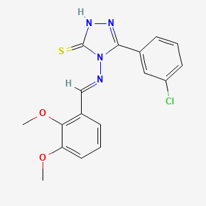 5-(3-Chlorophenyl)-4-((2,3-dimethoxybenzylidene)amino)-4H-1,2,4-triazole-3-thiol