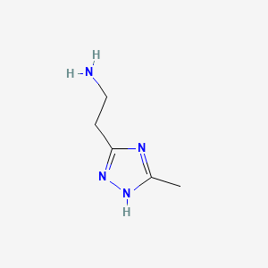molecular formula C5H10N4 B1203566 2-(5-Methyl-4H-1,2,4-triazol-3-yl)ethanamine CAS No. 61012-32-6