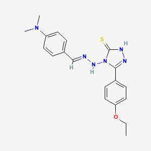 4-(Dimethylamino)benzaldehyde [3-(4-ethoxyphenyl)-5-sulfanyl-4H-1,2,4-triazol-4-YL]hydrazone