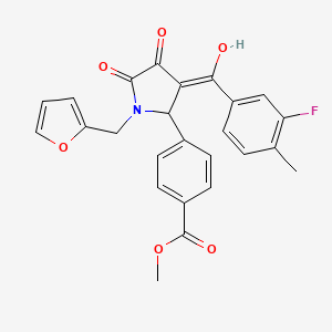 Methyl 4-[3-(3-fluoro-4-methylbenzoyl)-1-(2-furylmethyl)-4-hydroxy-5-oxo-2,5-dihydro-1H-pyrrol-2-YL]benzoate