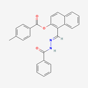 1-(2-Benzoylcarbohydrazonoyl)-2-naphthyl 4-methylbenzoate