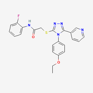 2-{[4-(4-ethoxyphenyl)-5-(pyridin-3-yl)-4H-1,2,4-triazol-3-yl]sulfanyl}-N-(2-fluorophenyl)acetamide