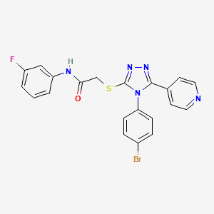 2-{[4-(4-bromophenyl)-5-(pyridin-4-yl)-4H-1,2,4-triazol-3-yl]sulfanyl}-N-(3-fluorophenyl)acetamide