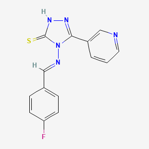 4-((4-Fluorobenzylidene)amino)-5-(3-pyridinyl)-4H-1,2,4-triazole-3-thiol