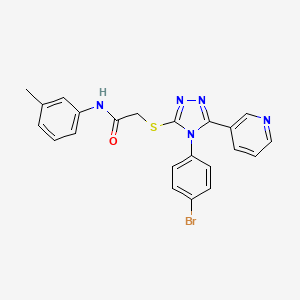 2-{[4-(4-bromophenyl)-5-(pyridin-3-yl)-4H-1,2,4-triazol-3-yl]sulfanyl}-N-(3-methylphenyl)acetamide