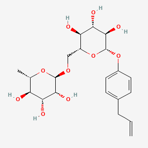 molecular formula C21H30O10 B1203594 Lusitanicoside CAS No. 499-35-4