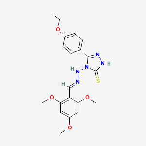 5-(4-Ethoxyphenyl)-4-(2-(2,4,6-trimethoxybenzylidene)hydrazinyl)-4H-1,2,4-triazole-3-thiol