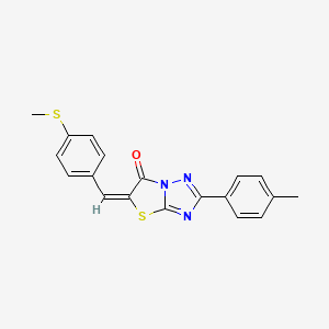 (5E)-2-(4-methylphenyl)-5-[4-(methylsulfanyl)benzylidene][1,3]thiazolo[3,2-b][1,2,4]triazol-6(5H)-one