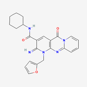 1-Furan-2-ylmethyl-2-imino-10-oxo-1,10-dihydro-2H-1,9,10a-triaza-anthracene-3-carboxylic acid cyclohexylamide