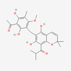 B1203609 Isobutyrylmallotochromene CAS No. 116964-16-0