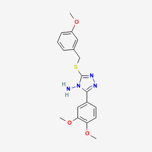 3-(3,4-Dimethoxyphenyl)-5-((3-methoxybenzyl)thio)-4H-1,2,4-triazol-4-amine