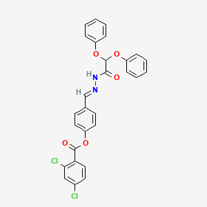 4-(2-(Diphenoxyacetyl)carbohydrazonoyl)phenyl 2,4-dichlorobenzoate