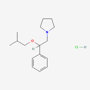 B1203615 Pyrrolidine, 1-(beta-isobutoxyphenethyl)-, hydrochloride CAS No. 24622-71-7