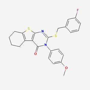 2-[(3-fluorobenzyl)sulfanyl]-3-(4-methoxyphenyl)-5,6,7,8-tetrahydro[1]benzothieno[2,3-d]pyrimidin-4(3H)-one