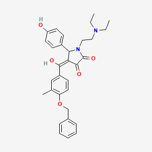 4-{[4-(benzyloxy)-3-methylphenyl]carbonyl}-1-[2-(diethylamino)ethyl]-3-hydroxy-5-(4-hydroxyphenyl)-1,5-dihydro-2H-pyrrol-2-one