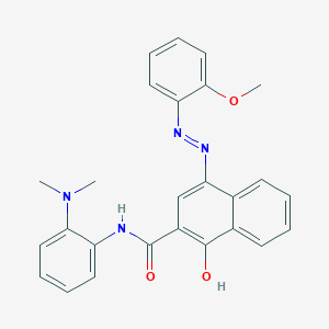 N-[2-(dimethylamino)phenyl]-1-hydroxy-4-[(E)-(2-methoxyphenyl)diazenyl]naphthalene-2-carboxamide