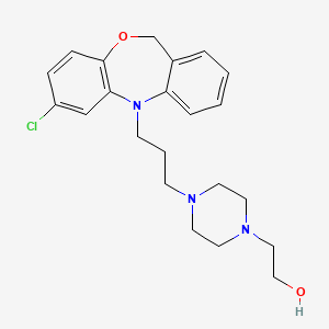 B1203625 4-(3-(7-Chloro-5,11-dihydrodibenz(b,e)(1,4)oxazepin-5-yl)propyl)-alpha,beta-1-piperazineethanol CAS No. 28318-18-5