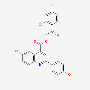 2-(2,4-Dichlorophenyl)-2-oxoethyl 6-bromo-2-(4-methoxyphenyl)quinoline-4-carboxylate