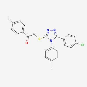 2-{[5-(4-chlorophenyl)-4-(4-methylphenyl)-4H-1,2,4-triazol-3-yl]sulfanyl}-1-(4-methylphenyl)ethanone