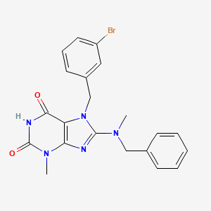 8-(Benzyl(methyl)amino)-7-(3-bromobenzyl)-3-methyl-1H-purine-2,6(3H,7H)-dione