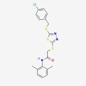 2-({5-[(4-chlorobenzyl)sulfanyl]-1,3,4-thiadiazol-2-yl}sulfanyl)-N-(2,6-dimethylphenyl)acetamide