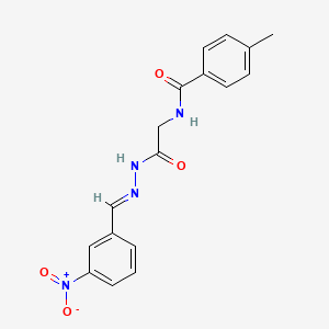 4-Methyl-N-(2-(2-(3-nitrobenzylidene)hydrazino)-2-oxoethyl)benzamide