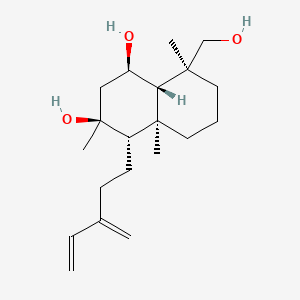 molecular formula C20H34O3 B1203635 （1R,3S,4S,4aS,8S,8aR）-8-（羟甲基）-3,4a,8-三甲基-4-（3-甲叉戊-4-烯基）十氢萘-1,3-二醇 CAS No. 62279-93-0
