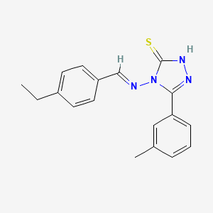 4-((4-Ethylbenzylidene)amino)-3-(m-tolyl)-1H-1,2,4-triazole-5(4H)-thione