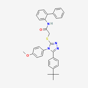 N-(biphenyl-2-yl)-2-{[5-(4-tert-butylphenyl)-4-(4-methoxyphenyl)-4H-1,2,4-triazol-3-yl]sulfanyl}acetamide