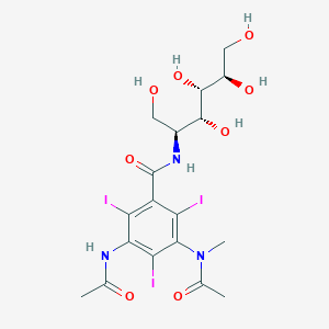 B1203639 D-Glucitol, 2-((3-(acetylamino)-5-(acetylmethylamino)-2,4,6-triiodobenzoyl)amino)-2-deoxy- CAS No. 31112-66-0