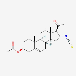 B1203640 16-Isothiocyanato-20-oxopregn-5-en-3-yl acetate CAS No. 6084-04-4