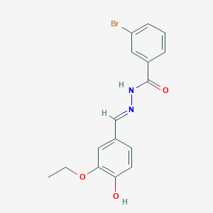 3-bromo-N'-[(E)-(3-ethoxy-4-hydroxyphenyl)methylidene]benzohydrazide