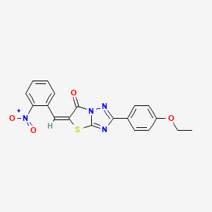 (5E)-2-(4-ethoxyphenyl)-5-(2-nitrobenzylidene)[1,3]thiazolo[3,2-b][1,2,4]triazol-6(5H)-one