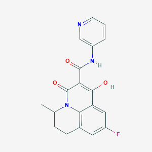 9-fluoro-3-hydroxy-5-methyl-1-oxo-N-(pyridin-3-yl)-6,7-dihydro-1H,5H-pyrido[3,2,1-ij]quinoline-2-carboxamide