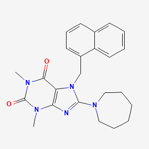 8-(Azepan-1-yl)-1,3-dimethyl-7-(naphthalen-1-ylmethyl)-1H-purine-2,6(3H,7H)-dione