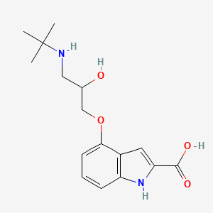 B1203648 4-(3-tert-Butylamino-2-hydroxypropoxy)-2-carboxyindole CAS No. 27748-04-5