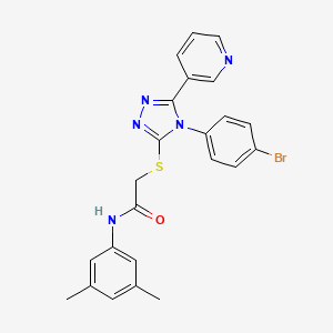 2-{[4-(4-bromophenyl)-5-(pyridin-3-yl)-4H-1,2,4-triazol-3-yl]sulfanyl}-N-(3,5-dimethylphenyl)acetamide