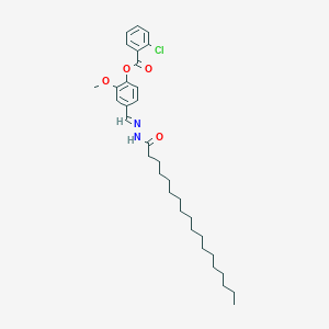 [2-methoxy-4-[(E)-(octadecanoylhydrazinylidene)methyl]phenyl] 2-chlorobenzoate