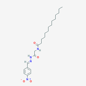 molecular formula C23H36N4O4 B12036575 N-(2-(2-(4-Nitrobenzylidene)hydrazino)-2-oxoethyl)tetradecanamide CAS No. 769149-52-2