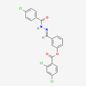 3-(2-(4-Chlorobenzoyl)carbohydrazonoyl)phenyl 2,4-dichlorobenzoate