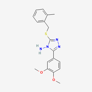 3-(3,4-Dimethoxyphenyl)-5-((2-methylbenzyl)thio)-4H-1,2,4-triazol-4-ylamine