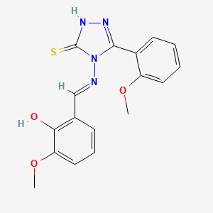 4-((2-Hydroxy-3-methoxybenzylidene)amino)-3-(2-methoxyphenyl)-1H-1,2,4-triazole-5(4H)-thione