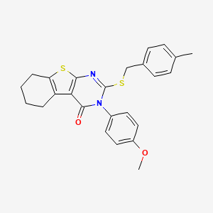 3-(4-methoxyphenyl)-2-[(4-methylbenzyl)sulfanyl]-5,6,7,8-tetrahydro[1]benzothieno[2,3-d]pyrimidin-4(3H)-one