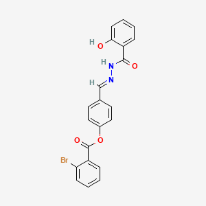 4-{(E)-[2-(2-hydroxybenzoyl)hydrazono]methyl}phenyl 2-bromobenzoate