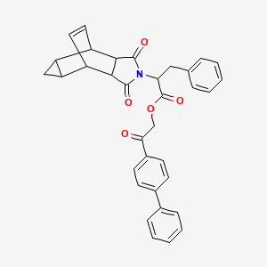 2-(biphenyl-4-yl)-2-oxoethyl 2-(1,3-dioxooctahydro-4,6-ethenocyclopropa[f]isoindol-2(1H)-yl)-3-phenylpropanoate